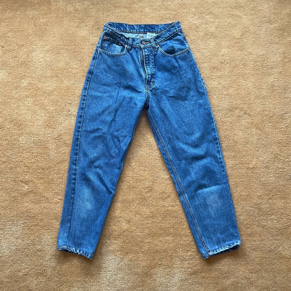 Jordache Medium Blue Mom Jeans Vintage size 7/8 (Modern 24/25)